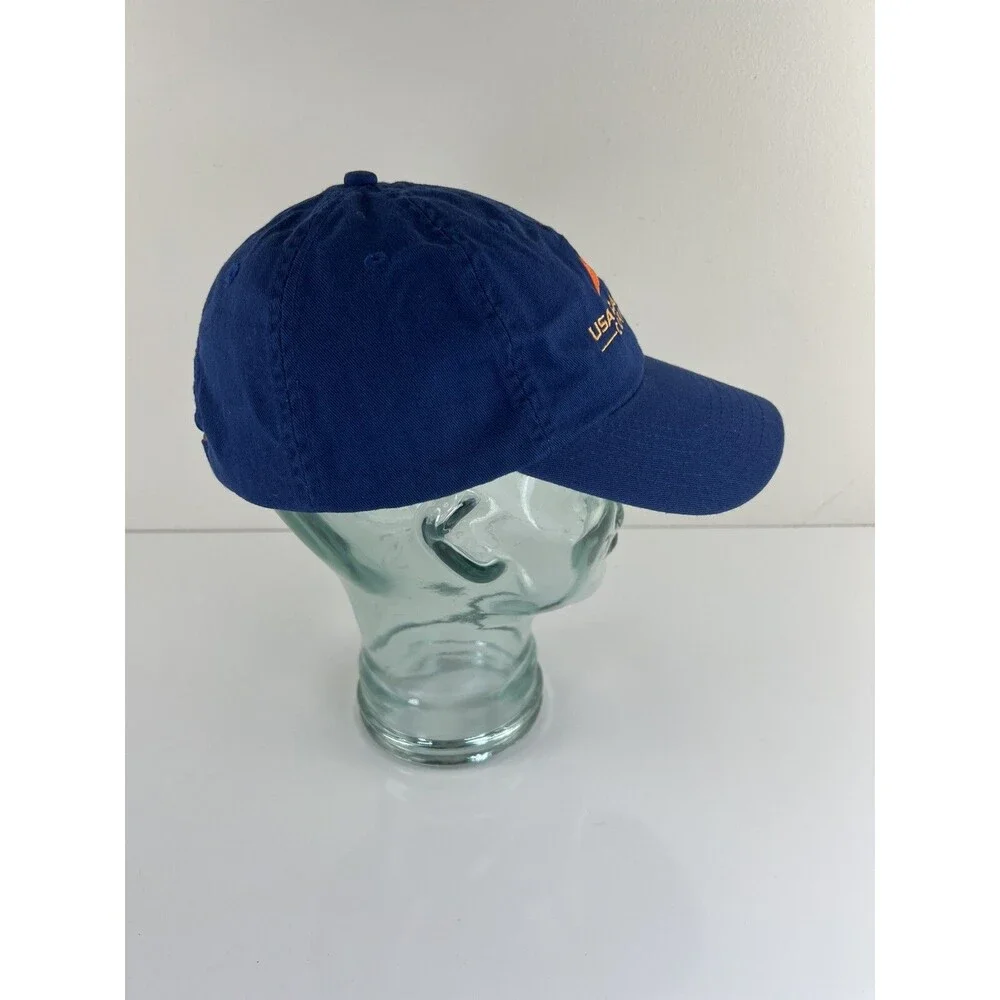 USA Camping Company Embroidered Baseball Hat Ball Cap Navy Blue Strapback